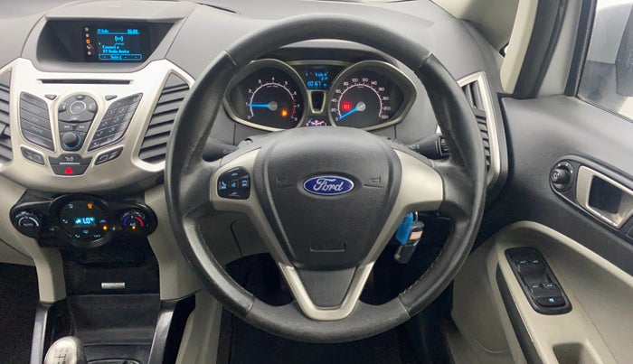 2014 Ford Ecosport TITANIUM 1.0L ECOBOOST, Petrol, Manual, 1,00,191 km, Steering Wheel Close Up