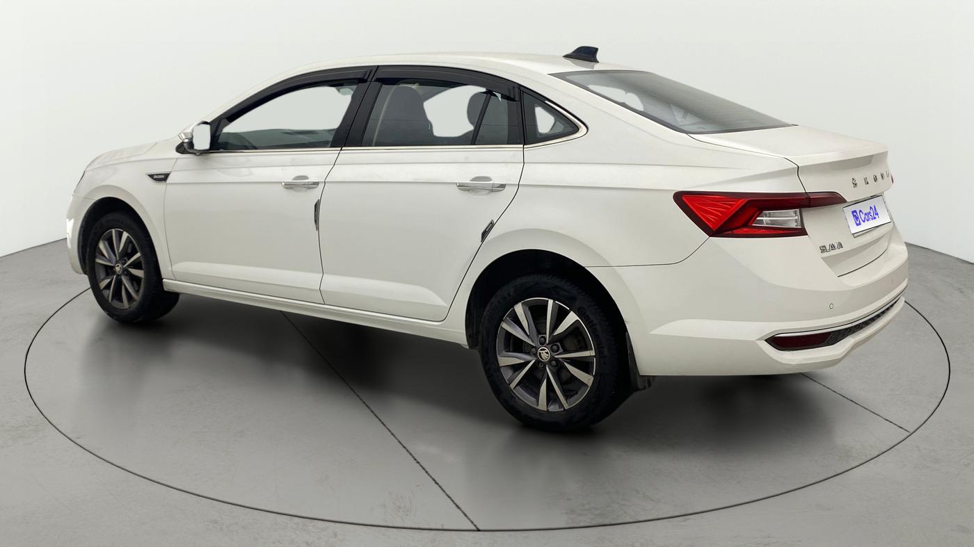 2022 Skoda SLAVIA STYLE 1.0L TSI AT, Petrol, Automatic, 1,33,293 km, Left Back Diagonal