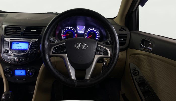 2014 Hyundai Verna FLUIDIC 1.4 VTVT CX, Petrol, Manual, 63,867 km, Steering Wheel Close Up