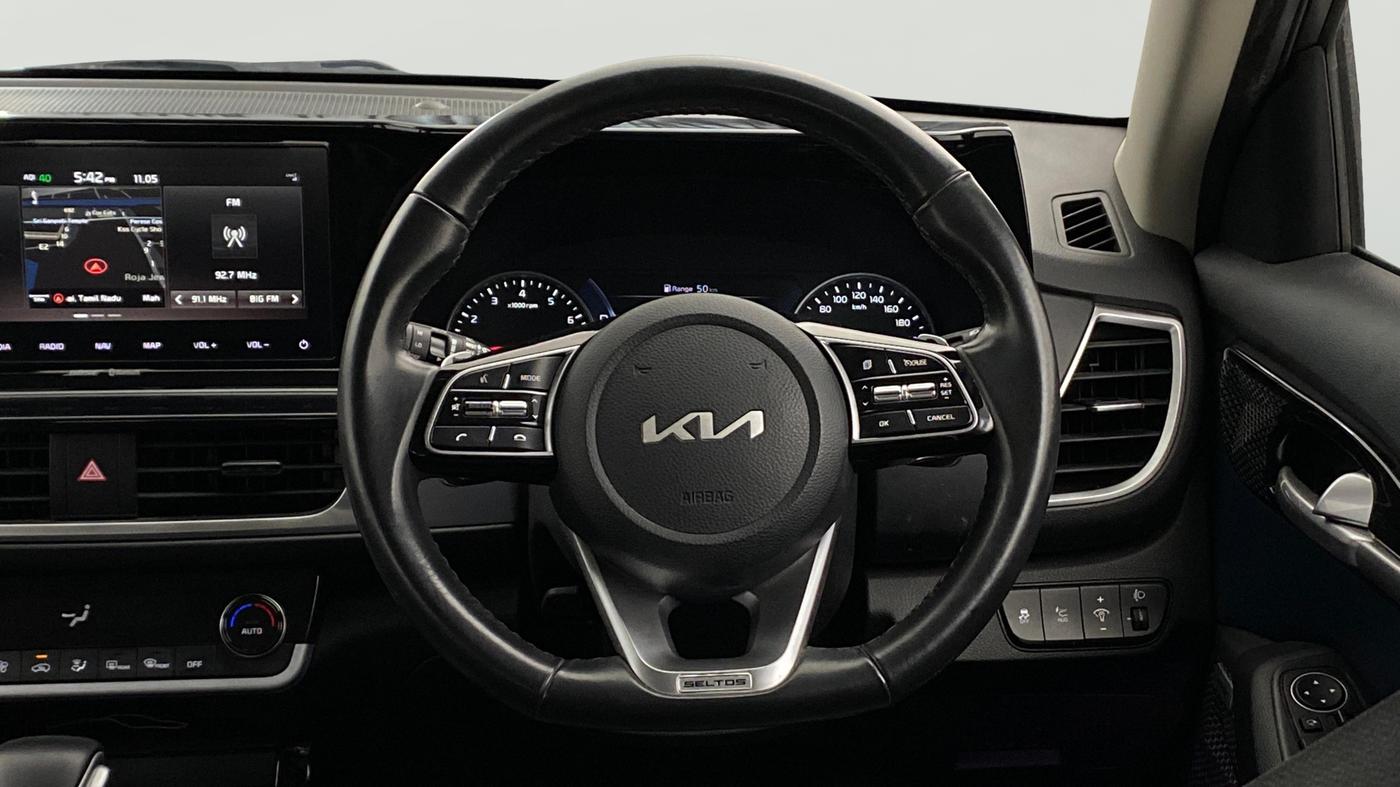 2021 KIA SELTOS X LINE 1.4 PETROL DCT, Petrol, Automatic, 58,027 km, Steering Wheel Close Up