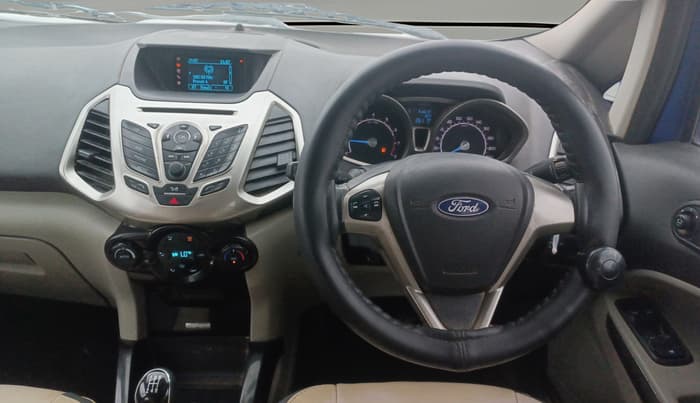 2013 Ford Ecosport TITANIUM 1.5L PETROL, Petrol, Manual, 1,26,504 km, Steering Wheel Close Up
