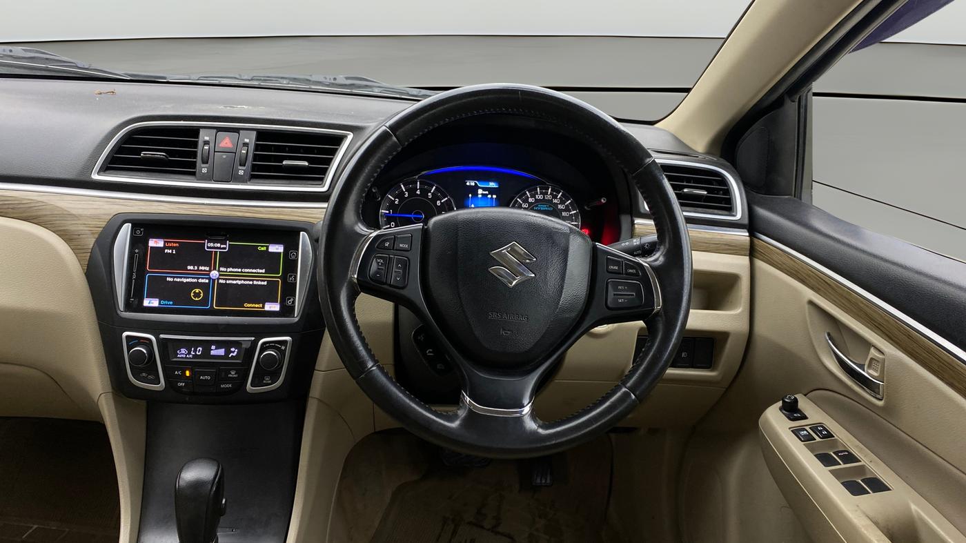 2018 Maruti Ciaz ALPHA  AT 1.5 SHVS PETROL, Petrol, Automatic, 64,071 km, Steering Wheel Close Up