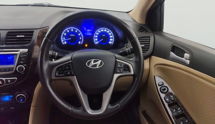 2015 Hyundai Verna FLUIDIC 4S 1.6 VTVT SX, Petrol, Manual, 51,595 km, Steering Wheel Close Up