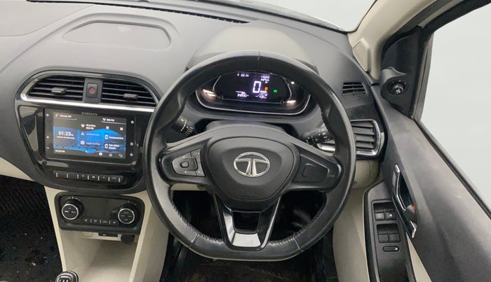 2023 Tata TIGOR XZ PLUS CNG LEATHERETTE PACK, CNG, Manual, 34,246 km, Steering Wheel Close Up