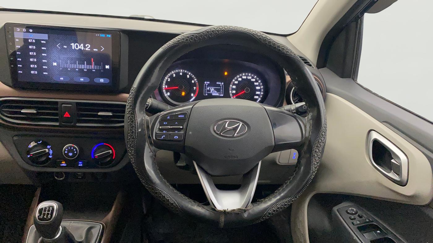 2022 Hyundai AURA SX 1.2 CNG, CNG, Manual, 58,723 km, Steering Wheel Close Up