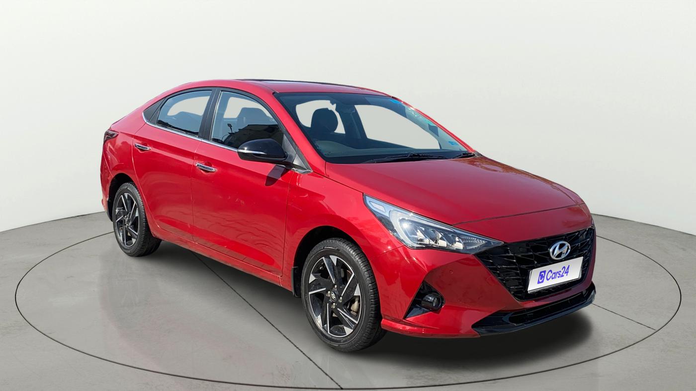 2021 Hyundai Verna SX (O) 1.0 TURBO DCT, Petrol, Automatic, 38,367 km, Right Front Diagonal