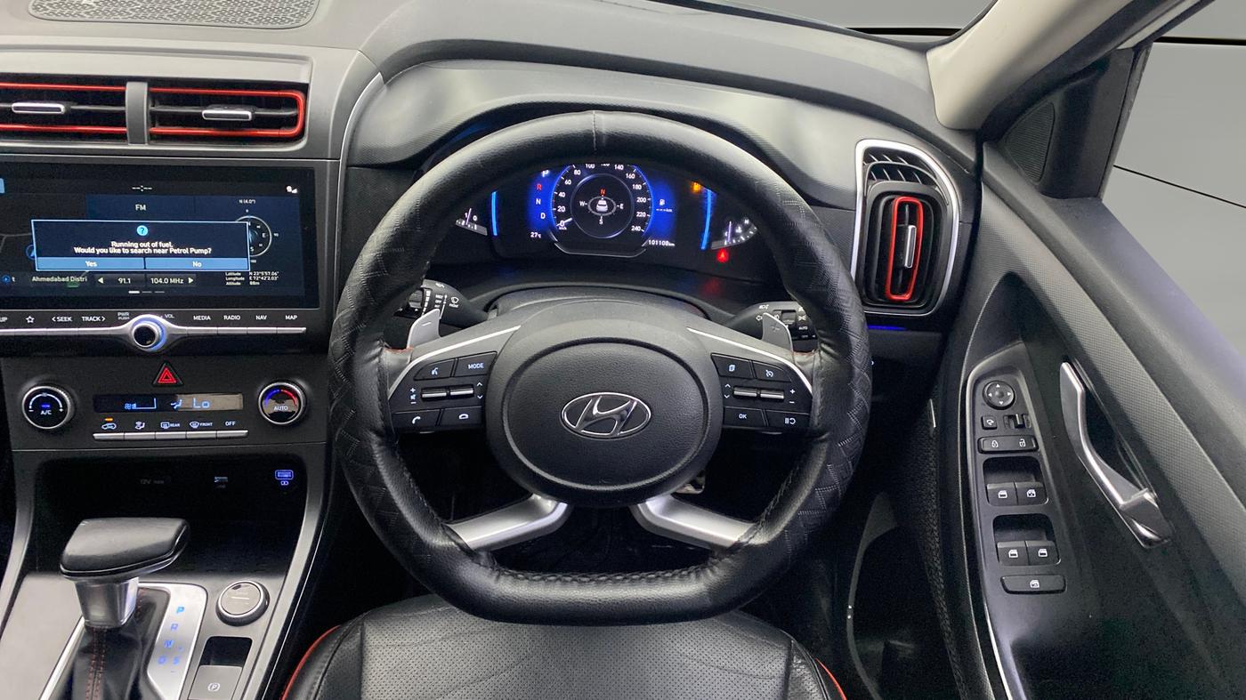 2021 Hyundai Creta SX (O) 1.4 TURBO DCT, Petrol, Automatic, 1,01,108 km, Steering Wheel Close Up
