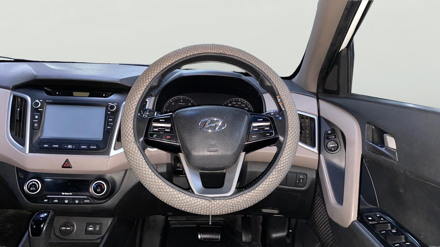 2018 Hyundai Creta SX PLUS AT 1.6 DIESEL, Diesel, Automatic, 96,448 km, Steering Wheel Close Up