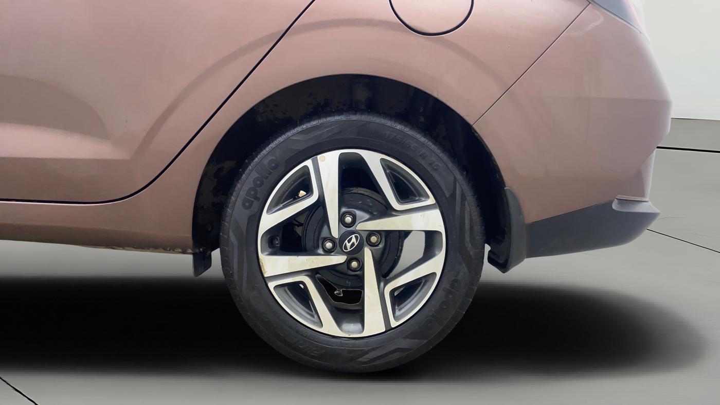 2021 Hyundai AURA SX PLUS 1.2 AMT, Petrol, Automatic, 93,864 km, Left Rear Wheel