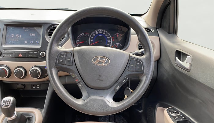 2017 Hyundai Grand i10 SPORTZ (O) 1.2 KAPPA VTVT, Petrol, Manual, 72,997 km, Steering Wheel Close Up