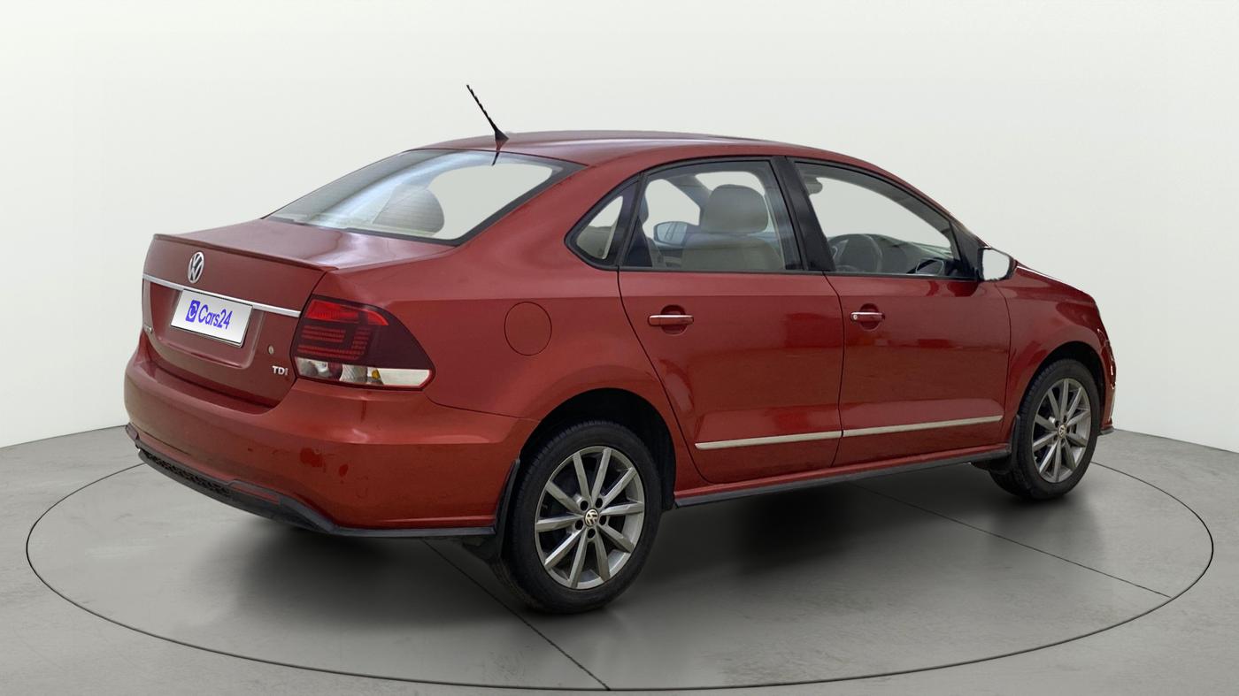 2019 Volkswagen Vento HIGHLINE PLUS 1.5 AT, Diesel, Automatic, 14,719 km, Right Back Diagonal
