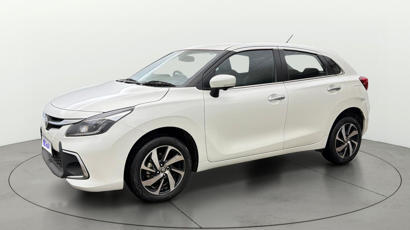 2025 Toyota Glanza V AMT, Petrol, Automatic, 13,393 km, Left Front Diagonal