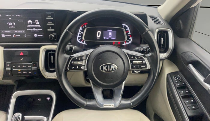 2021 KIA SONET HTX 1.0 IMT, Petrol, Manual, 50,394 km, Steering Wheel Close Up