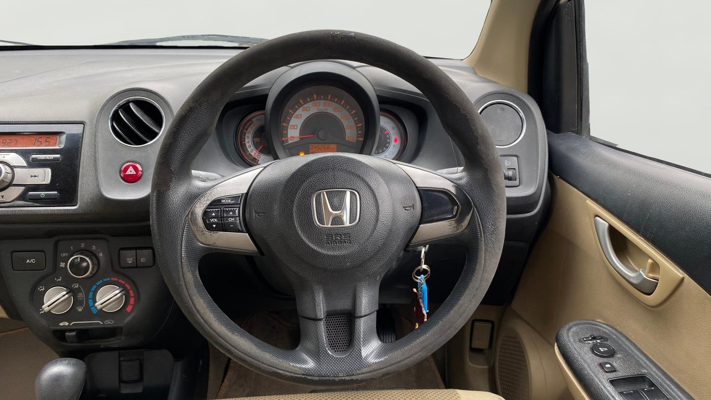 2014 Honda Brio VX AT, Petrol, Automatic, 45,258 km, Steering Wheel Close Up