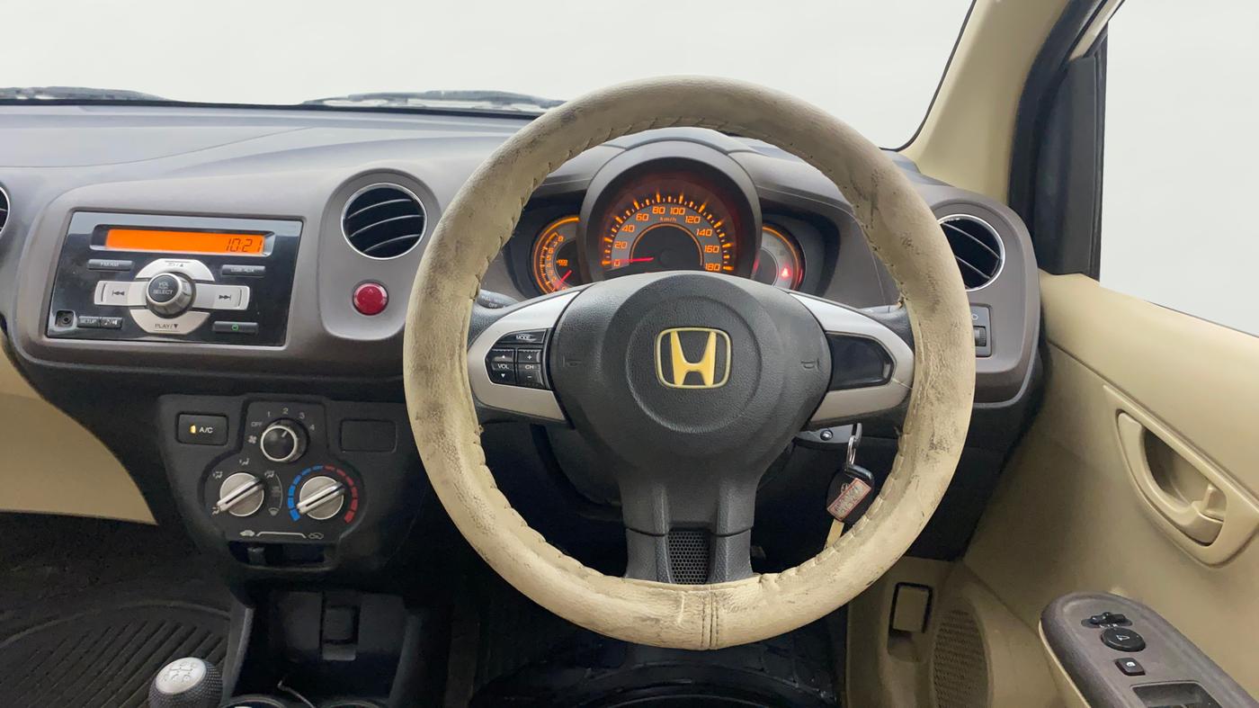2013 Honda Brio S MT, Petrol, Manual, 72,108 km, Steering Wheel Close Up