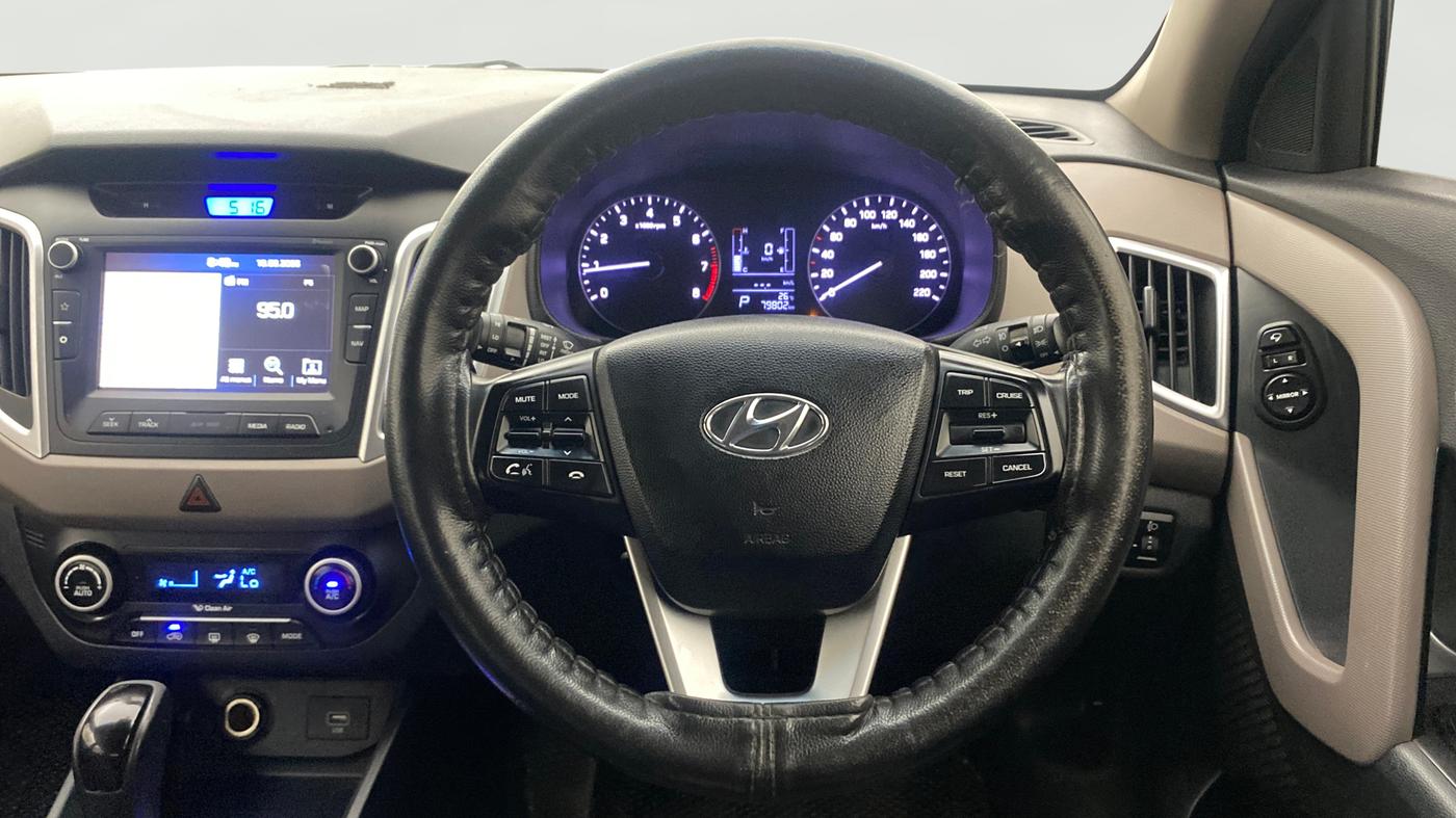 2018 Hyundai Creta SX AT 1.6 PETROL, Petrol, Automatic, 79,777 km, Steering Wheel Close Up