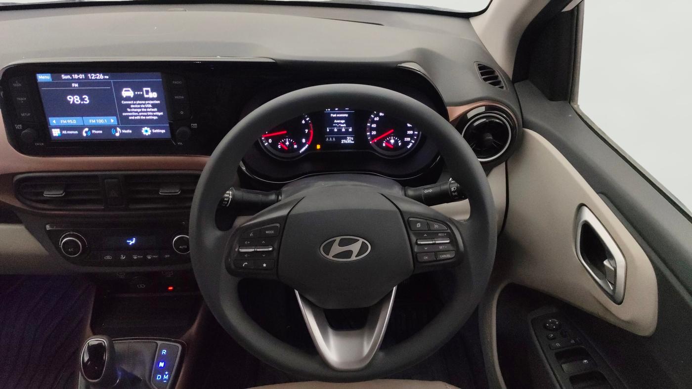 2023 Hyundai AURA SX PLUS 1.2 AMT, Petrol, Automatic, 27,624 km, Steering Wheel Close Up