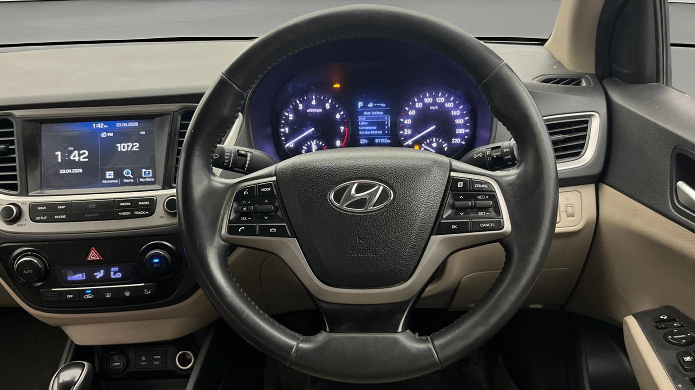 2019 Hyundai Verna 1.6 VTVT SX + AT, Petrol, Automatic, 81,425 km, Steering Wheel Close Up