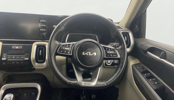 2021 KIA SONET HTX 1.0 IMT, Petrol, Manual, 36,357 km, Steering Wheel Close Up