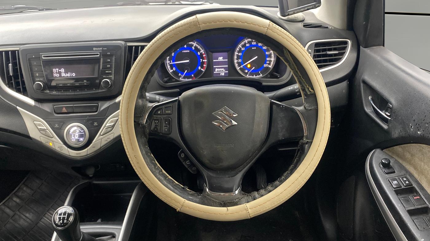 2016 Maruti Baleno DELTA PETROL 1.2, Petrol, Manual, 84,404 km, Steering Wheel Close Up