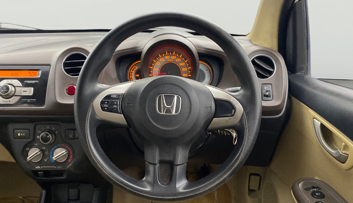 2014 Honda Brio V MT, Petrol, Manual, 85,790 km, Steering Wheel Close Up