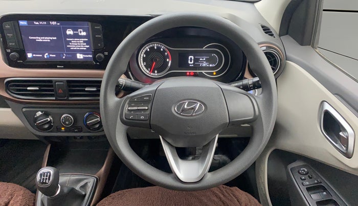 2021 Hyundai AURA SX 1.2, Petrol, Manual, 21,246 km, Steering Wheel Close Up