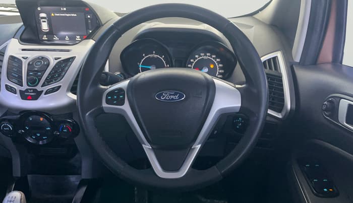 2017 Ford Ecosport TITANIUM 1.5L DIESEL, Diesel, Manual, 1,30,952 km, Steering Wheel Close Up