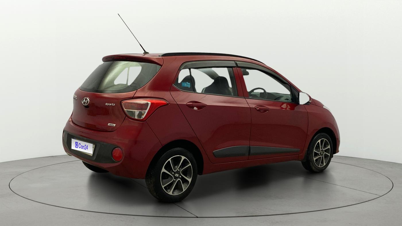 2017 Hyundai Grand i10 SPORTZ (O) AT 1.2 KAPPA VTVT, Petrol, Automatic, 1,08,807 km, Right Back Diagonal