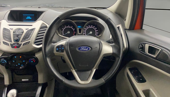 2014 Ford Ecosport TITANIUM 1.5L PETROL, Petrol, Manual, 1,18,961 km, Steering Wheel Close Up