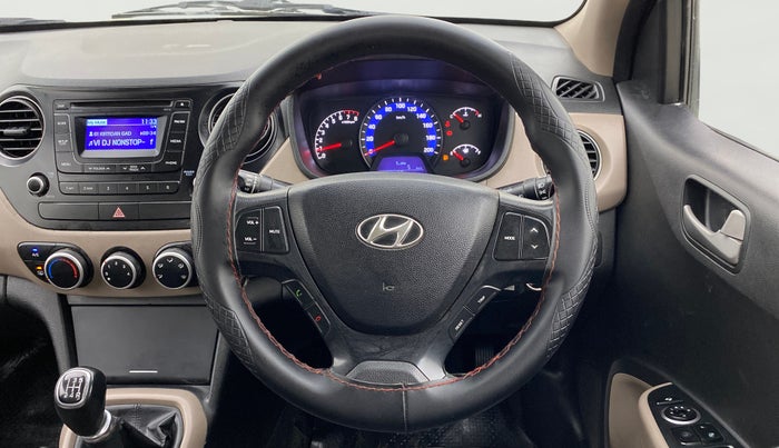 2015 Hyundai Xcent S 1.2, Petrol, Manual, 1,09,398 km, Steering Wheel Close Up