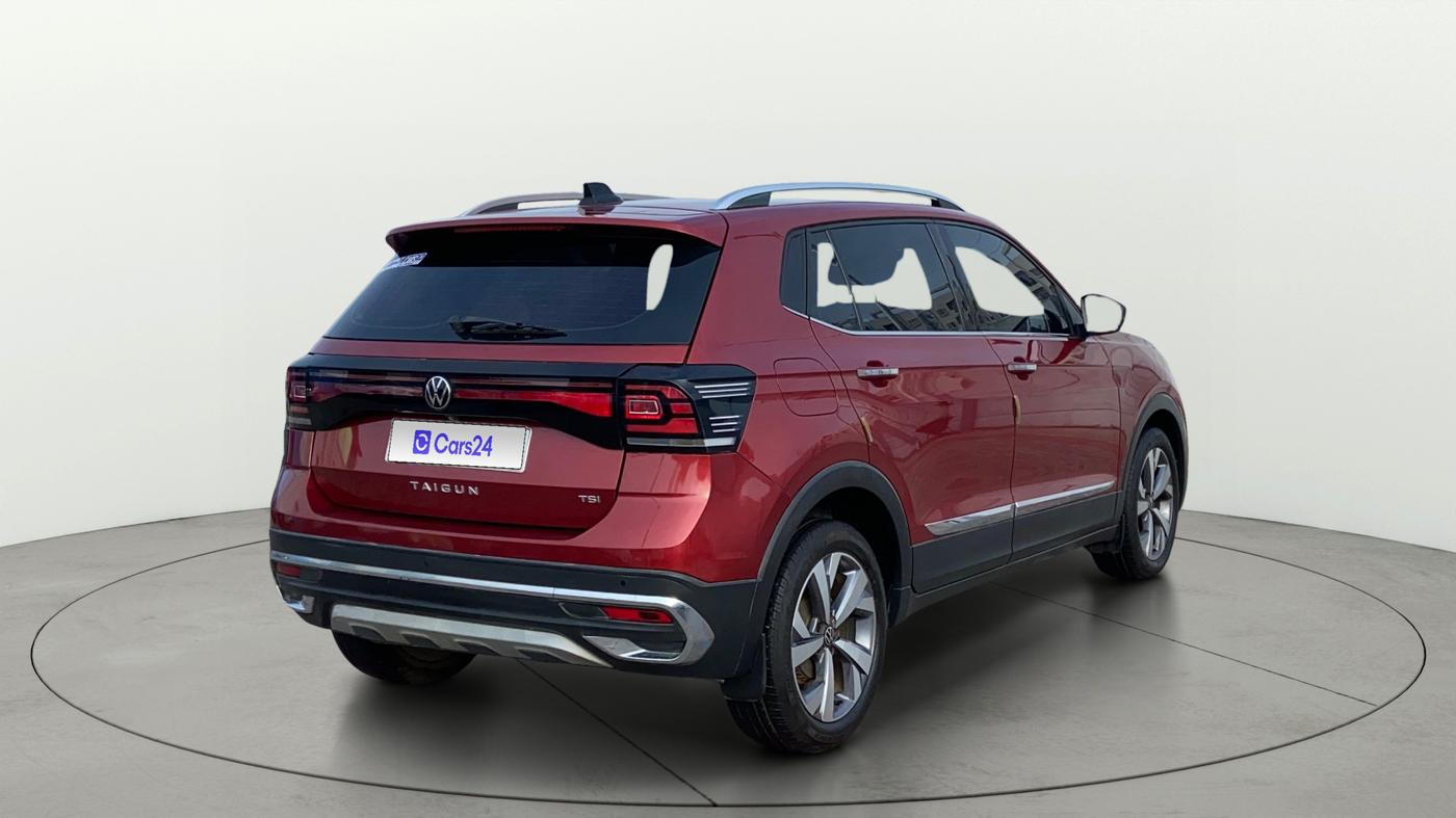 2021 Volkswagen TAIGUN TOPLINE 1.0 TSI MT, Petrol, Manual, 1,02,490 km, Right Back Diagonal
