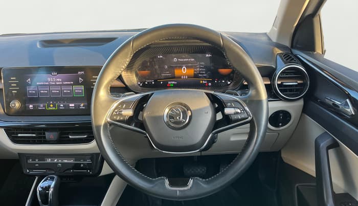 2023 Skoda SLAVIA STYLE 1.0L TSI AT, Petrol, Automatic, 25,743 km, Steering Wheel Close Up