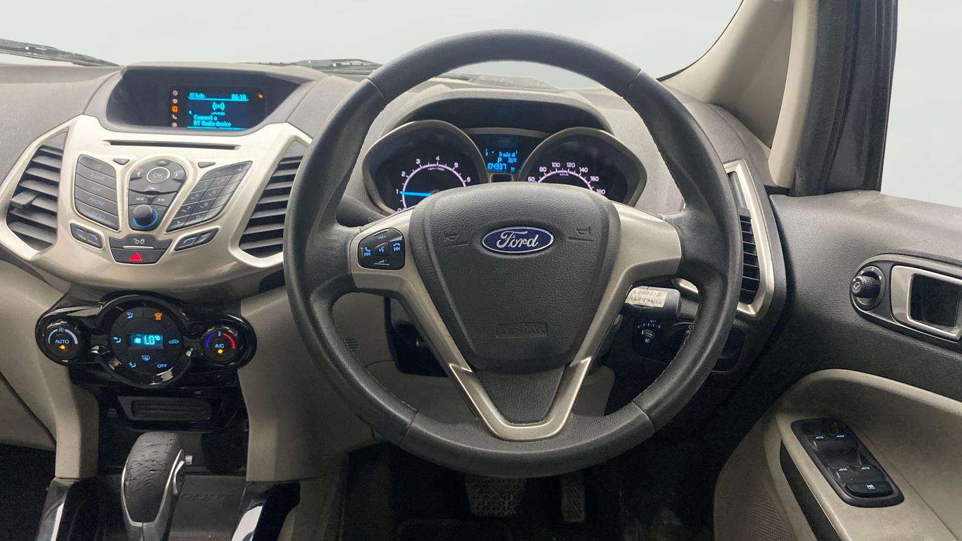 2015 Ford Ecosport TITANIUM 1.5L PETROL AT, Petrol, Automatic, 1,04,391 km, Steering Wheel Close Up