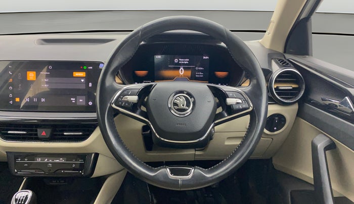 2022 Skoda SLAVIA STYLE 1.0L TSI MT, Petrol, Manual, 60,490 km, Steering Wheel Close Up