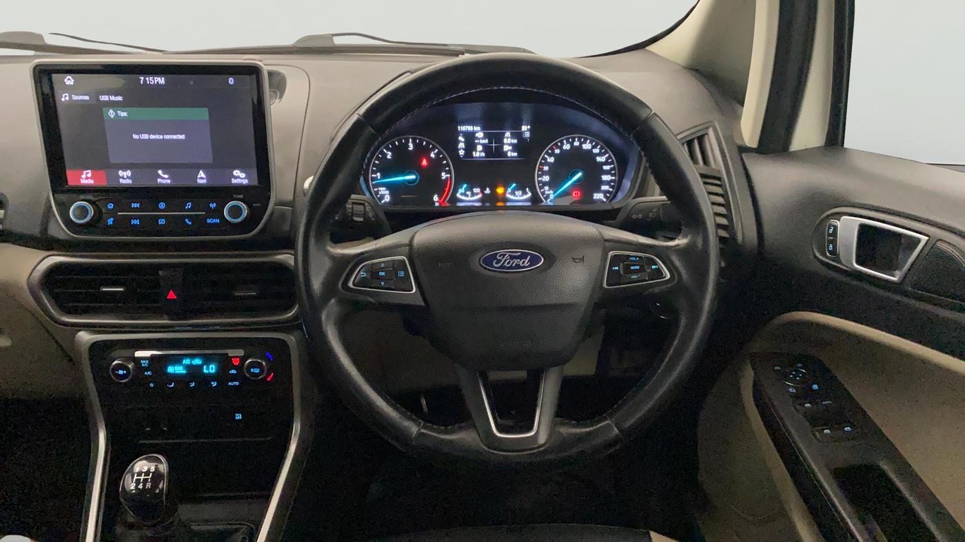 2020 Ford Ecosport TITANIUM + 1.5L DIESEL, Diesel, Manual, 1,16,789 km, Steering Wheel Close Up