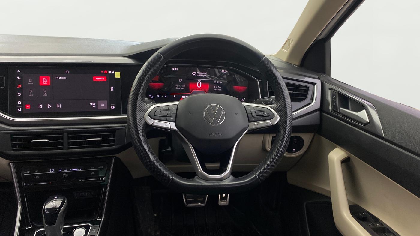2022 Volkswagen VIRTUS GT PLUS TSI 1.5 EVO DSG, Petrol, Automatic, 26,465 km, Steering Wheel Close Up