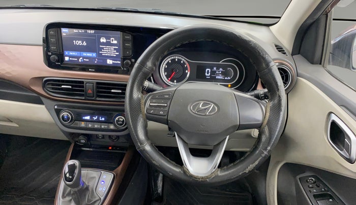 2021 Hyundai AURA SX PLUS 1.2 AMT, Petrol, Automatic, 89,864 km, Steering Wheel Close Up