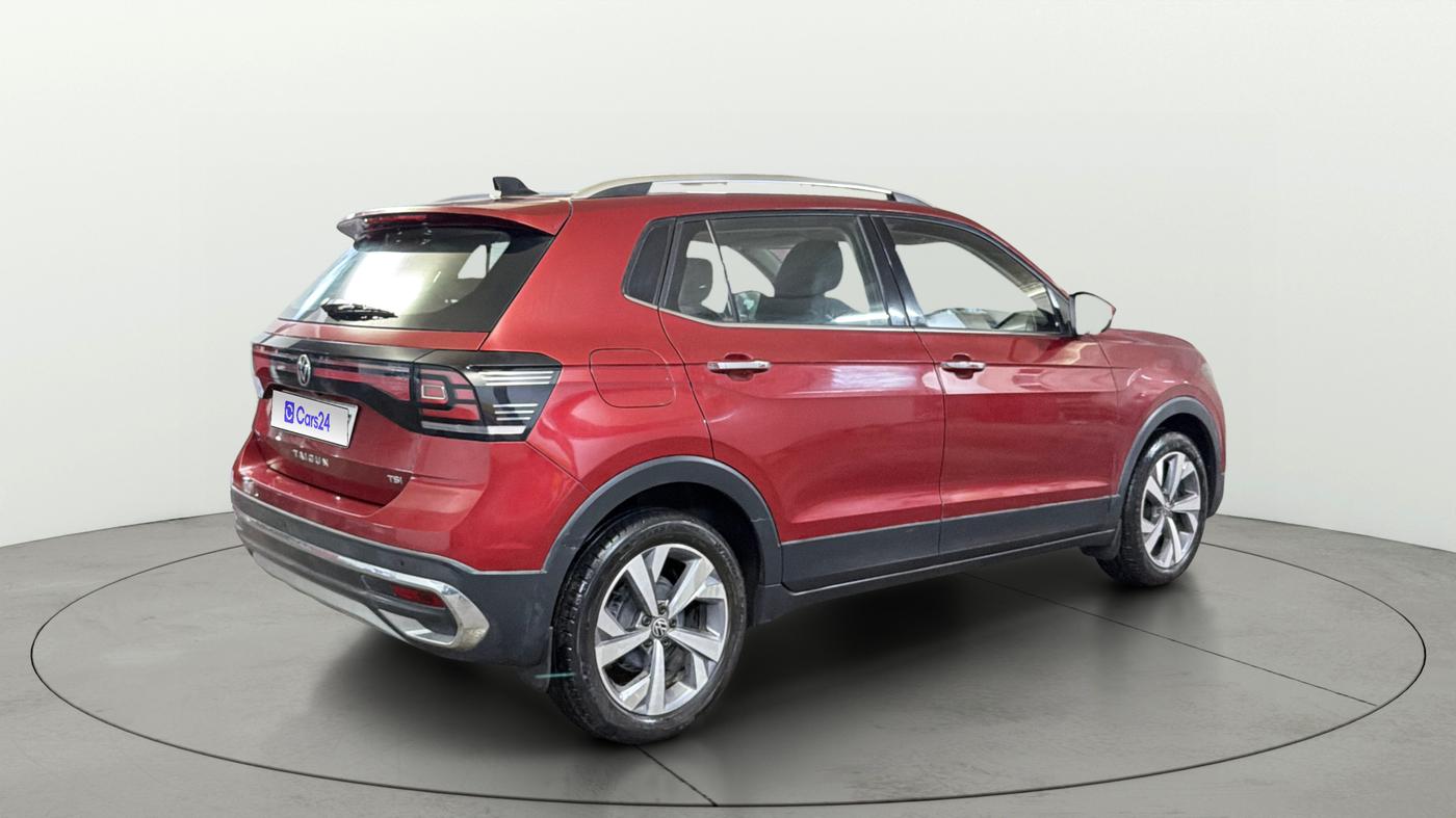 2022 Volkswagen TAIGUN TOPLINE 1.0 TSI AT, Petrol, Automatic, 43,980 km, Right Back Diagonal