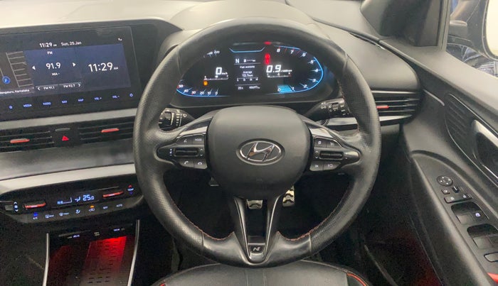 2022 Hyundai NEW I20 N LINE N8 1.0 TURBO GDI IMT DUAL TONE, Petrol, Manual, 48,662 km, Steering Wheel Close Up