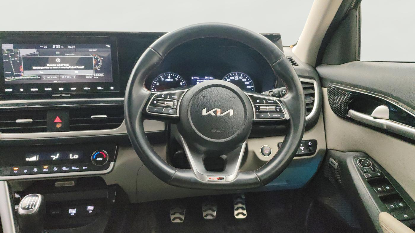 2022 KIA SELTOS GTX (O) 1.4 PETROL, Petrol, Manual, 52,485 km, Steering Wheel Close Up