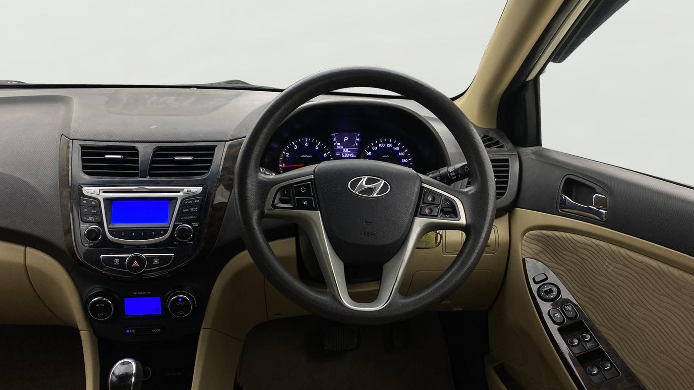 2014 Hyundai Verna FLUIDIC 1.6 VTVT SX AT, Petrol, Automatic, 53,822 km, Steering Wheel Close Up