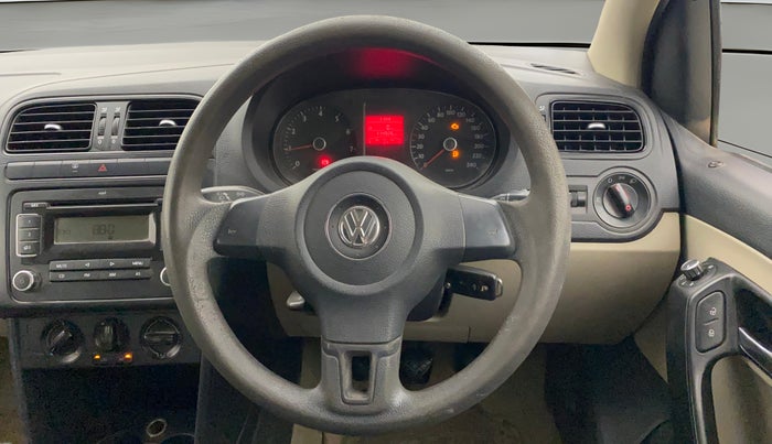 2013 Volkswagen Polo COMFORTLINE 1.2L PETROL, Petrol, Manual, 1,14,886 km, Steering Wheel Close Up