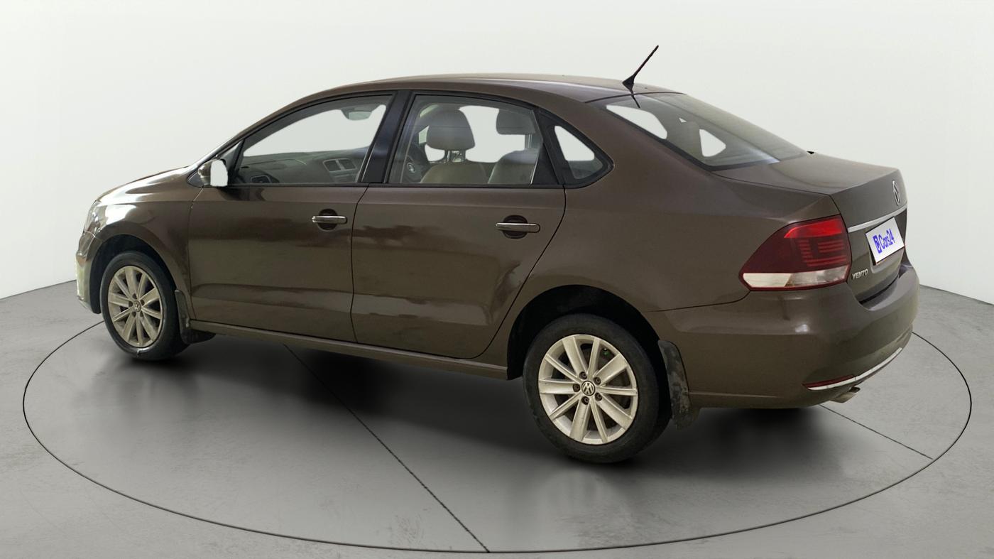 2016 Volkswagen Vento COMFORTLINE 1.2 TSI AT, Petrol, Automatic, 79,856 km, Left Back Diagonal