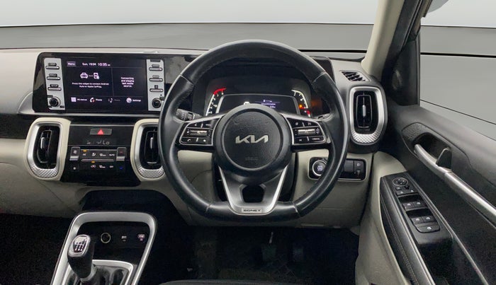 2021 KIA SONET HTX 1.0 IMT, Petrol, Manual, 1,04,326 km, Steering Wheel Close Up