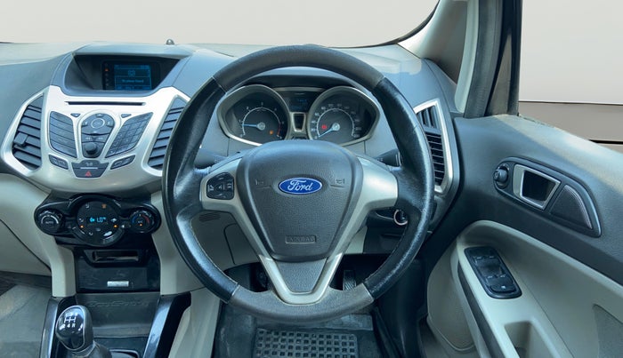 2014 Ford Ecosport TITANIUM 1.5L DIESEL, Diesel, Manual, 1,33,415 km, Steering Wheel Close Up