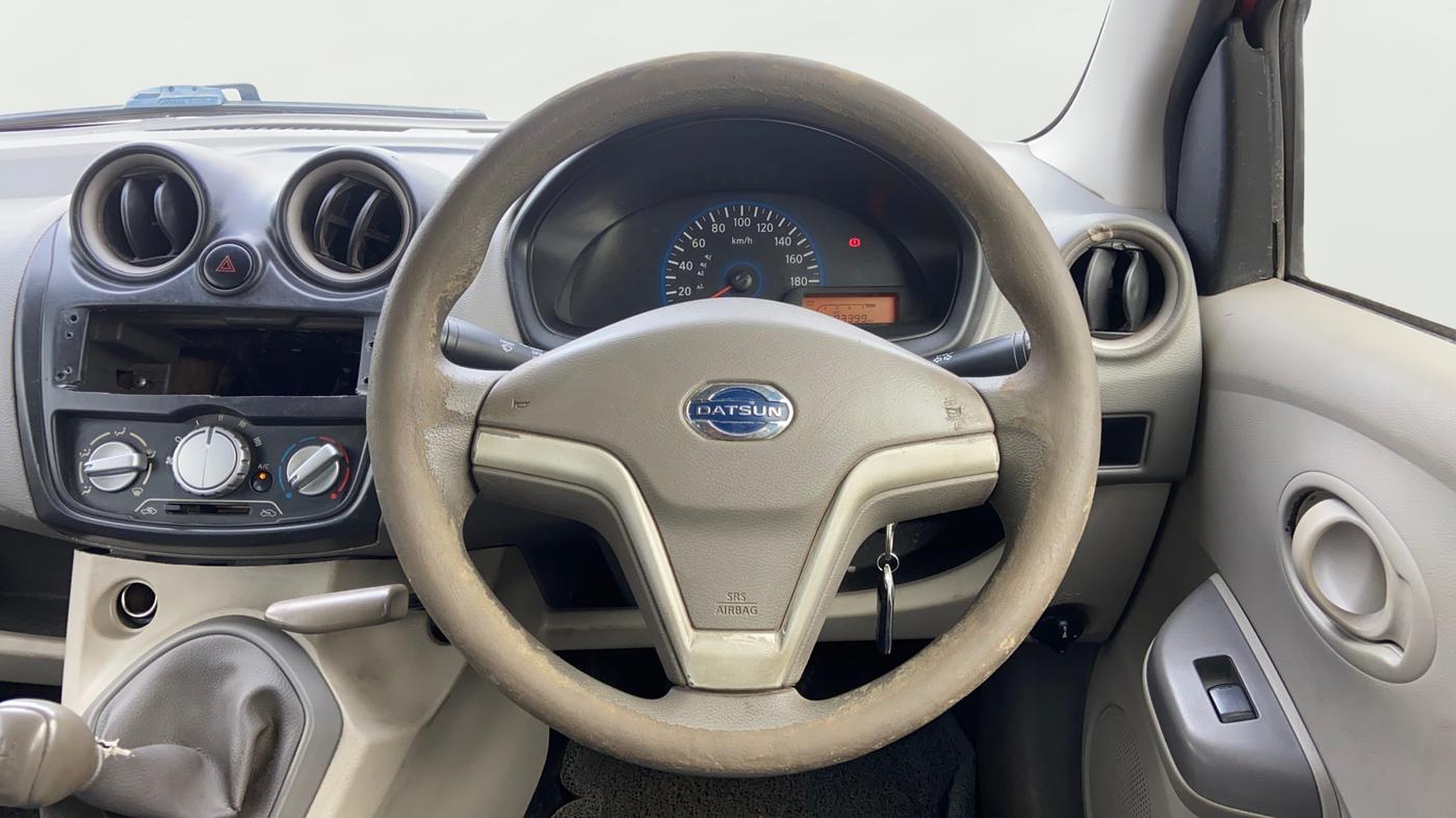 2015 Datsun Go Plus T, Petrol, Manual, 93,383 km, Steering Wheel Close Up