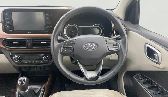 2020 Hyundai AURA SX 1.2 (O), Petrol, Manual, 61,882 km, Steering Wheel Close Up