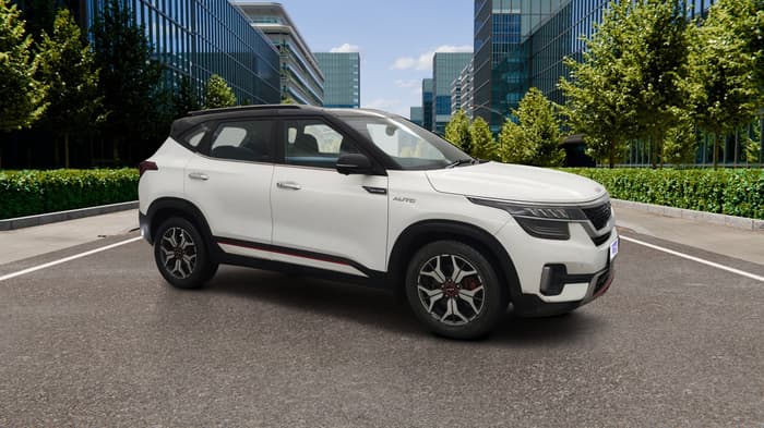 2021 KIA SELTOS GTX PLUS 1.5 DIESEL AT DUAL TONE, Diesel, Automatic, 1,18,560 km, Right Front Diagonal