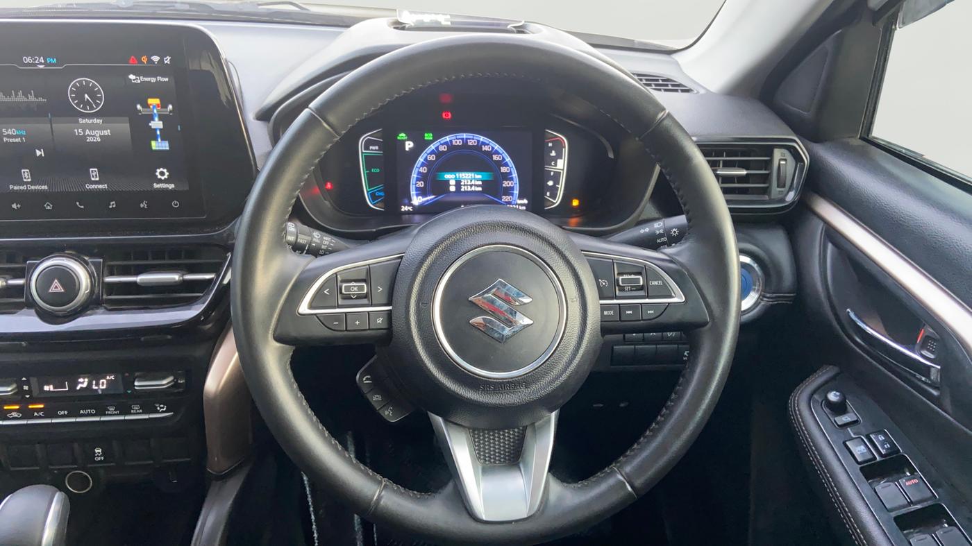 2023 Maruti Grand Vitara ALPHA PLUS HYBRID ECVT, Hybrid, Automatic, 1,15,201 km, Steering Wheel Close Up