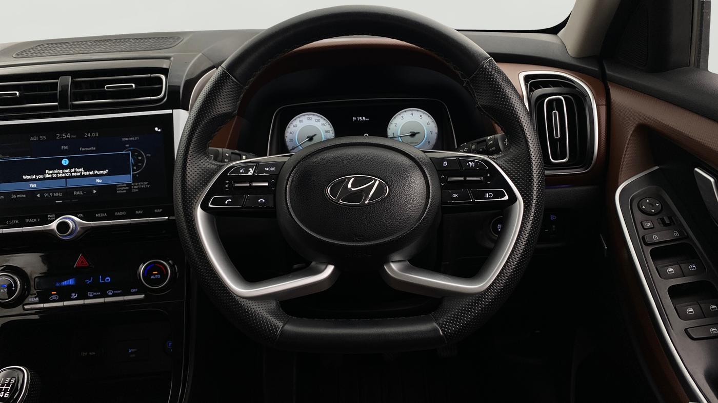 2022 Hyundai ALCAZAR 2.0 SIGNATURE MT 6STR, Petrol, Manual, 1,27,372 km, Steering Wheel Close Up